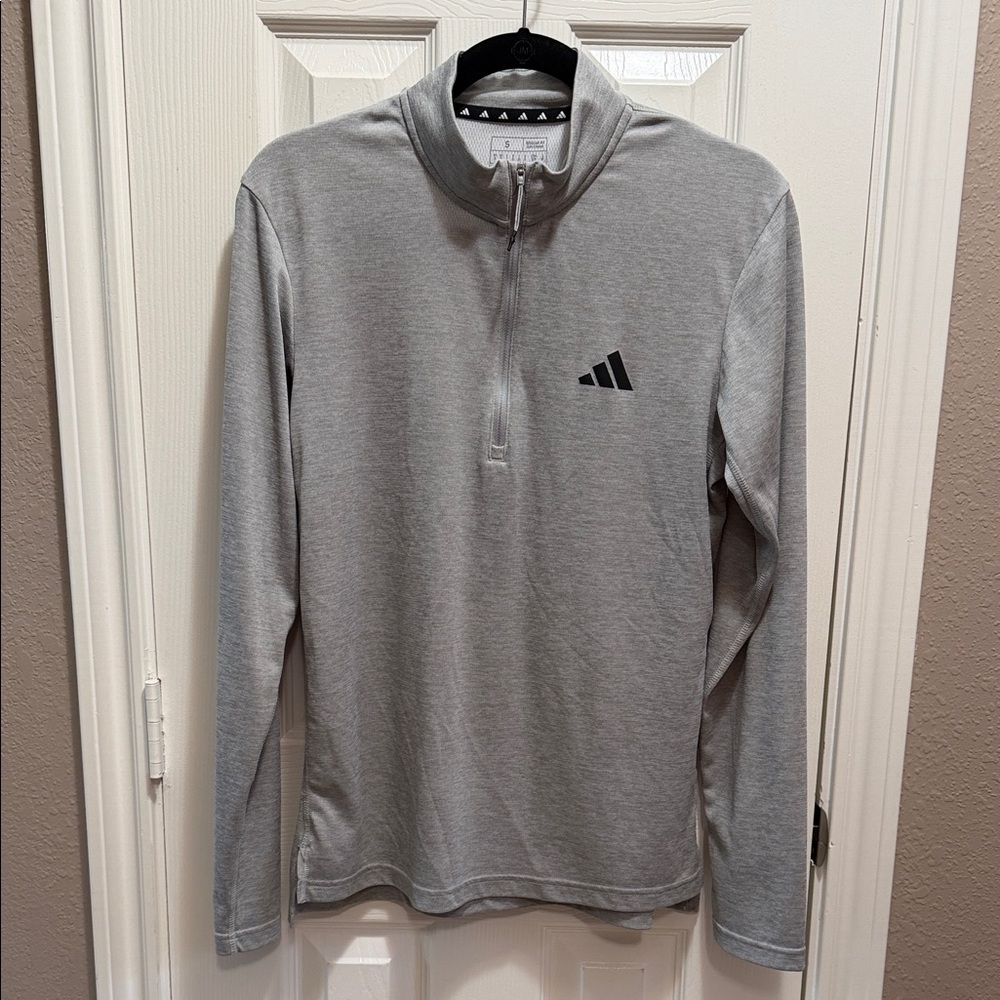 adidas Gray Half-Zip Athletic Pullover